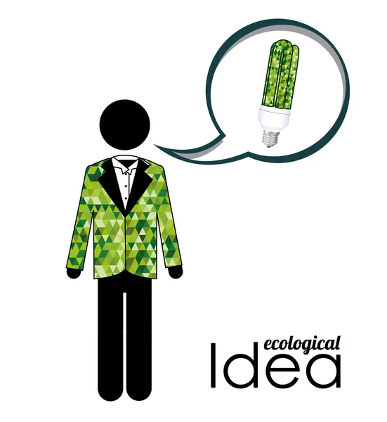 Idea ecologica — Vettoriale Stock