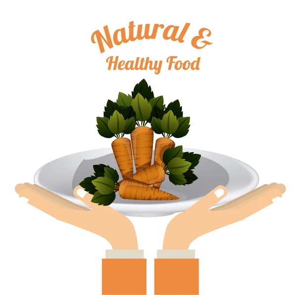 Natürliche Lebensmittelgestaltung — Stockvektor