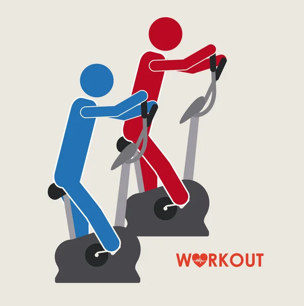 Fitness en training ontwerp — Stockvector