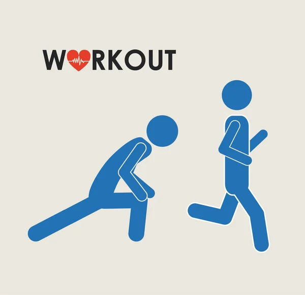 Diseño de fitness y entrenamiento — Vector de stock