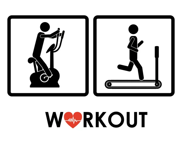 Fitnesz és edzés design — Stock Vector