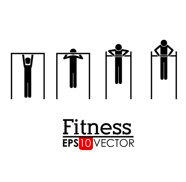 Fitness en training ontwerp — Stockvector