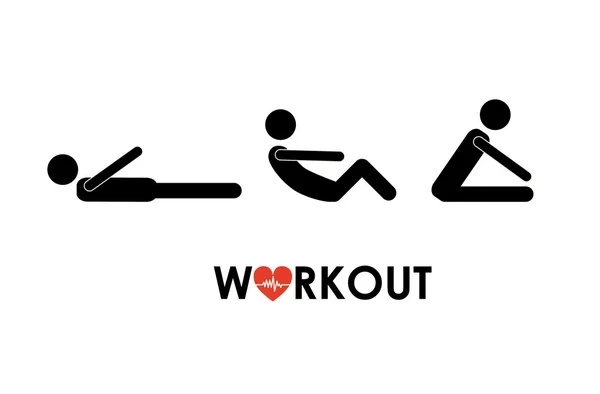 Diseño de fitness y entrenamiento — Vector de stock