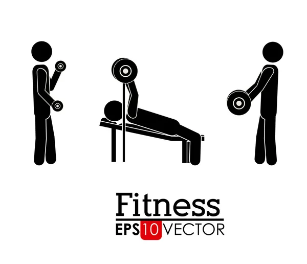 Fitnesz és edzés design — Stock Vector