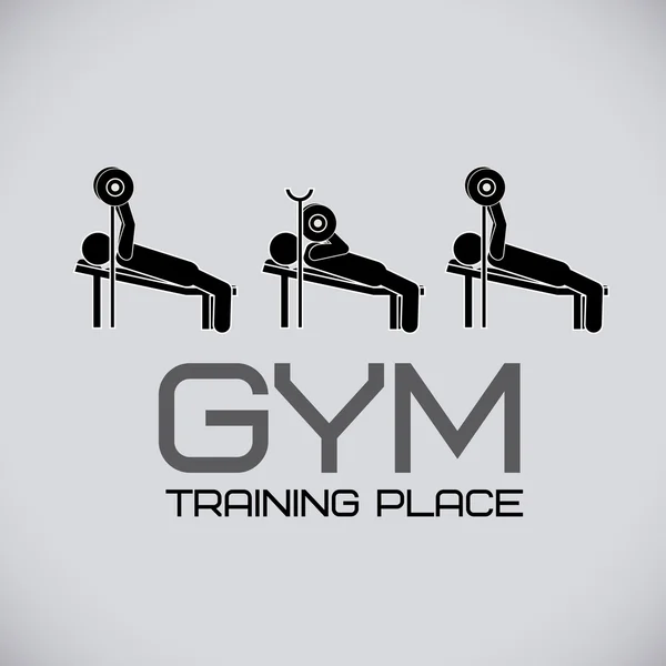 Fitness en training ontwerp — Stockvector