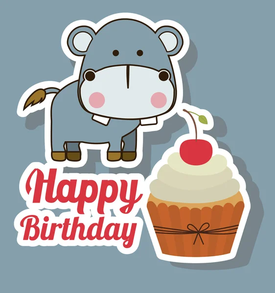 Feliz cumpleaños diseño — Vector de stock