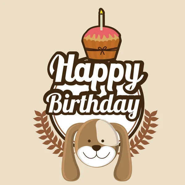 Feliz cumpleaños diseño — Vector de stock