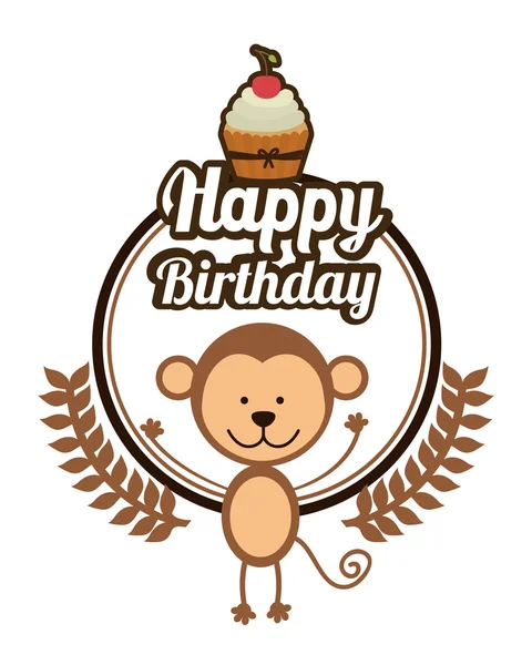 Feliz cumpleaños diseño — Vector de stock