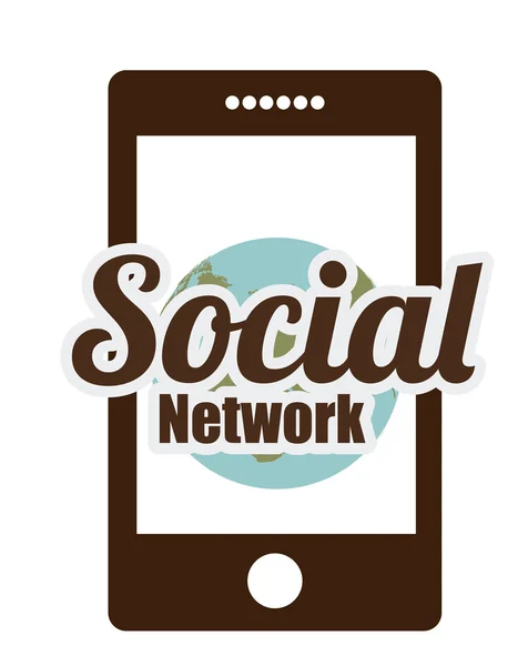 Progettazione social network — Vettoriale Stock