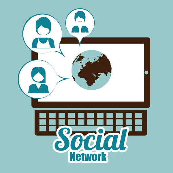 社会的なネットワークの設計 — ストックベクタ