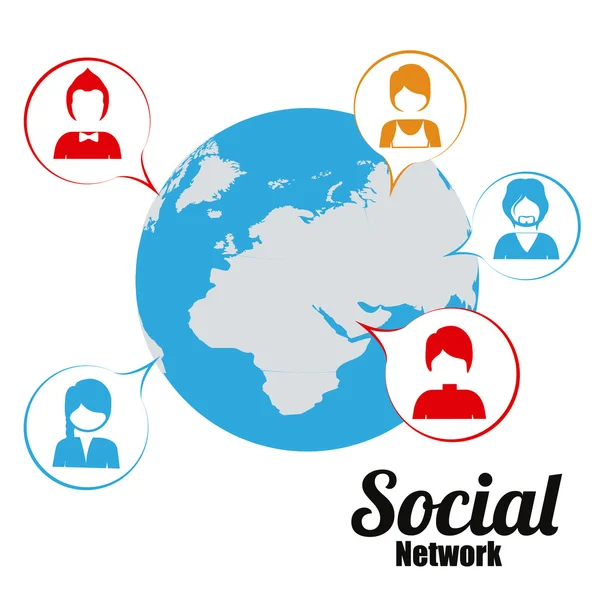 Social Network design — Stock Vector