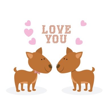 Evde beslenen hayvan tasarımı, vektör çizim seviyorum