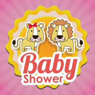 Bebek duş tasarım, vektör çizim