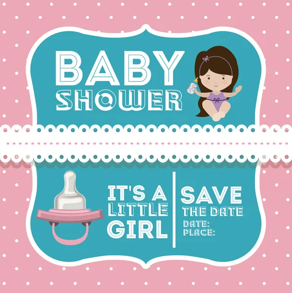 Conception de douche bébé — Image vectorielle