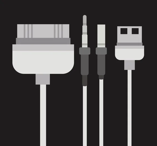 Plug- and -USB-ontwerp — Stockvector