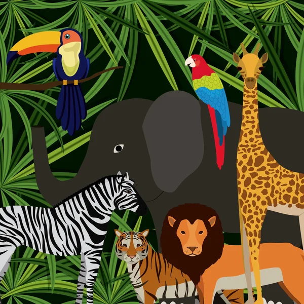 Conception de jungle — Image vectorielle