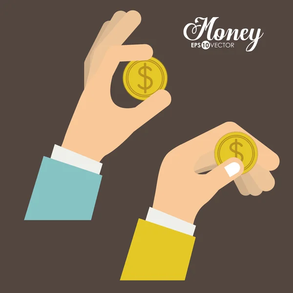Money design, vector illustration — Stock Vector
