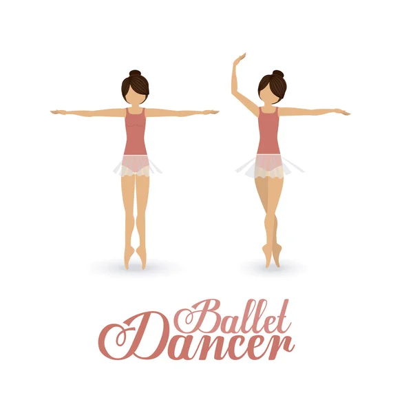 Diseño de bailarina — Vector de stock