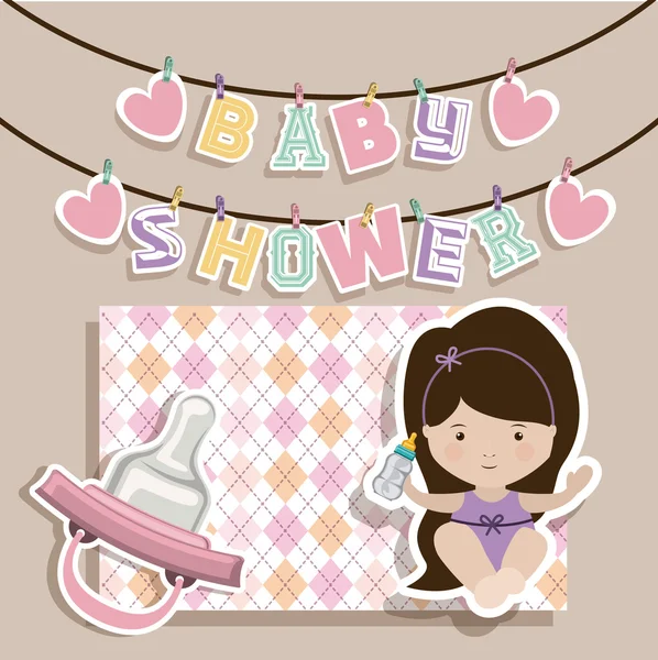 Baby douche ontwerp — Stockvector