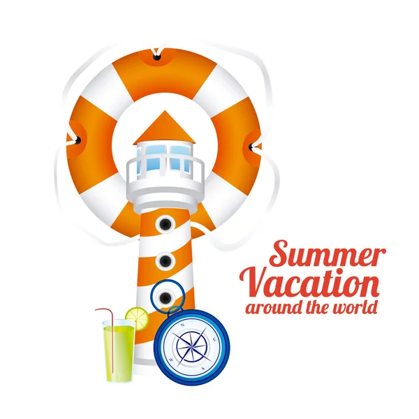 Progettazione vacanze estive — Vettoriale Stock