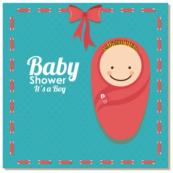 Baby shower design, illustrazione vettoriale — Vettoriale Stock