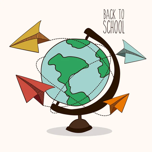 Back to School design, vector illustration — Stock Vector