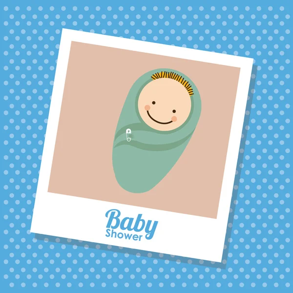 Conception de douche bébé, illustration vectorielle — Image vectorielle