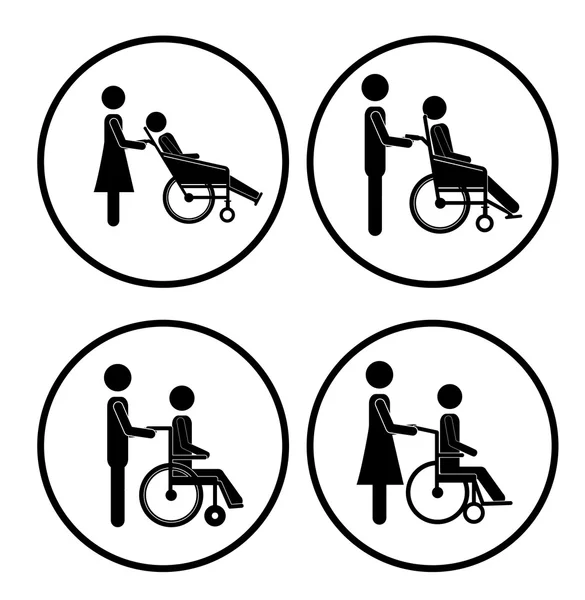 Disabled design — Stock Vector