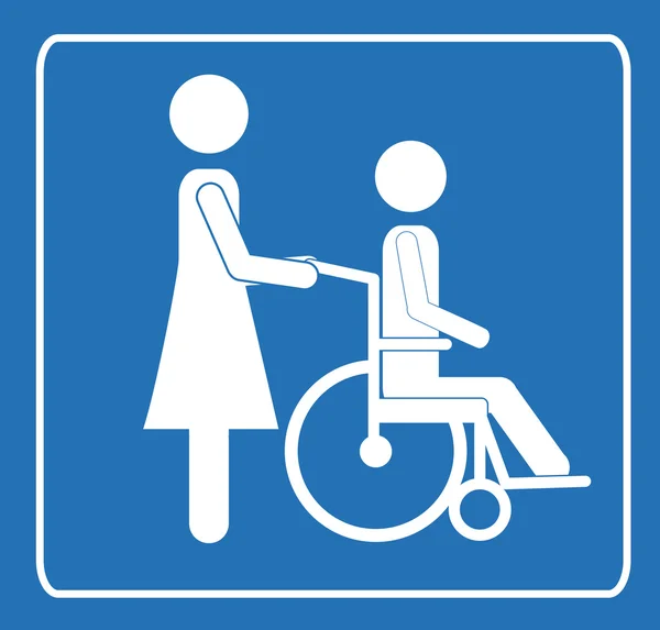 Mensen met een handicap ontwerpen — Stockvector