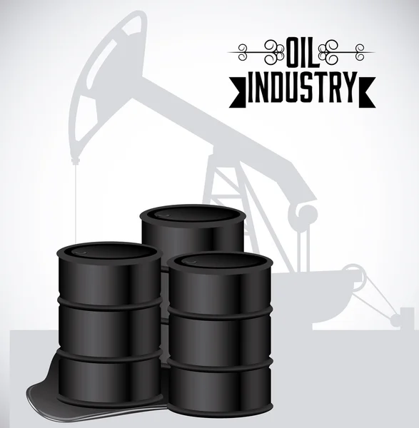 Návrh průmyslu ropy — Stockový vektor