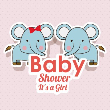 Bebek duş tasarım, vektör çizim