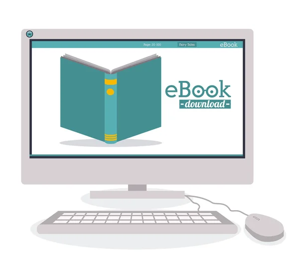 Disegno del ebook — Vettoriale Stock