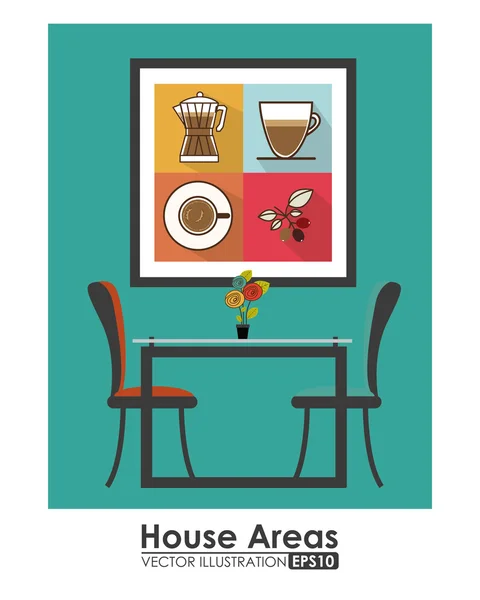 House areas design — Stock Vector