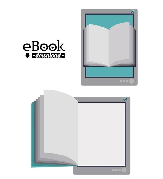 Diseño del libro electrónico — Vector de stock