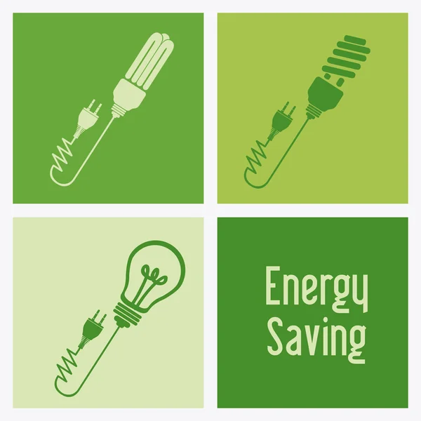 Diseño de ahorro de energía — Vector de stock