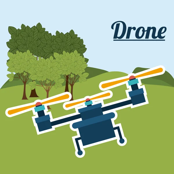 Projeto do drone — Vetor de Stock