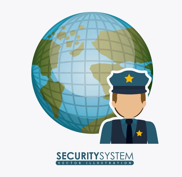 Projeto do sistema de segurança — Vetor de Stock