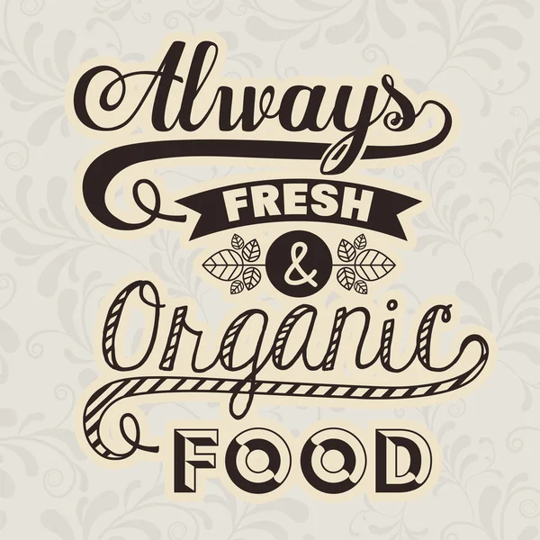 Design de alimentos orgânicos — Vetor de Stock