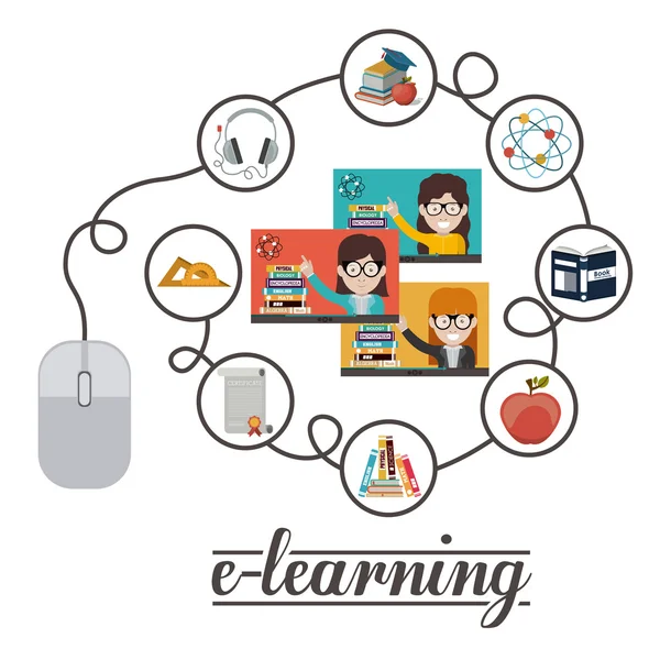 E-Learning-Design — Stockvektor