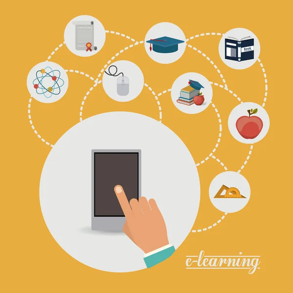 Progettazione e-learning — Vettoriale Stock