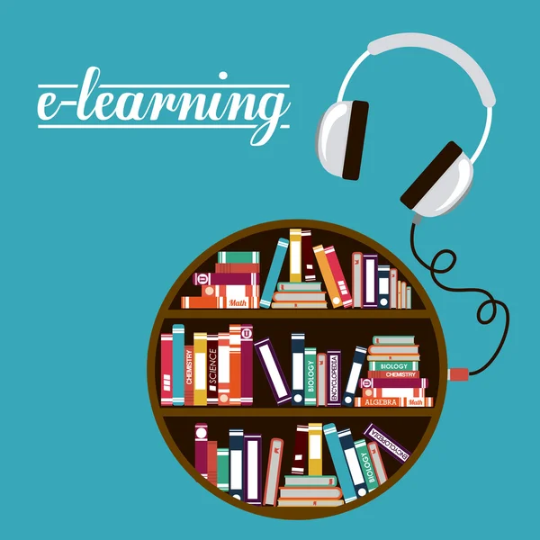 Progettazione e-learning — Vettoriale Stock