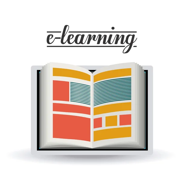 Progettazione e-learning — Vettoriale Stock