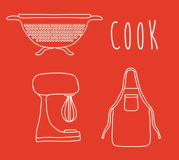 Cook simgesi tasarım — Stok Vektör