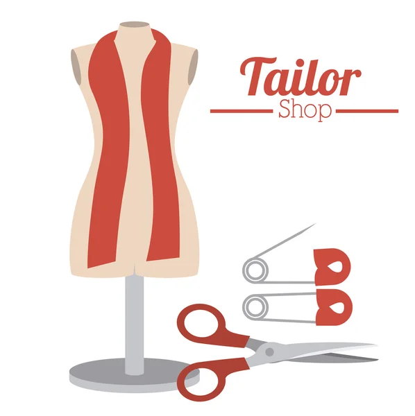 Tailor shop design — Stock vektor