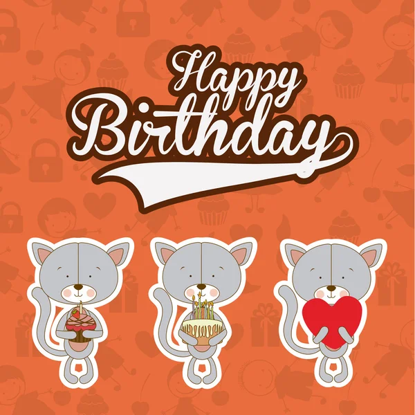 Design feliz aniversário — Vetor de Stock