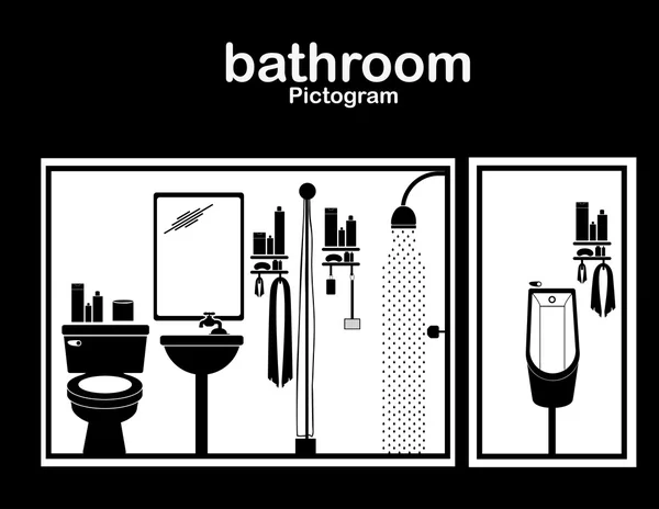 浴室のデザイン — ストックベクタ
