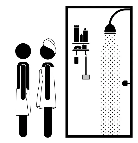 Bathroom design — Stock Vector
