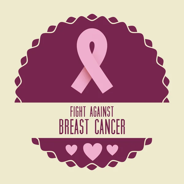 Breast cancer design — Stock Vector