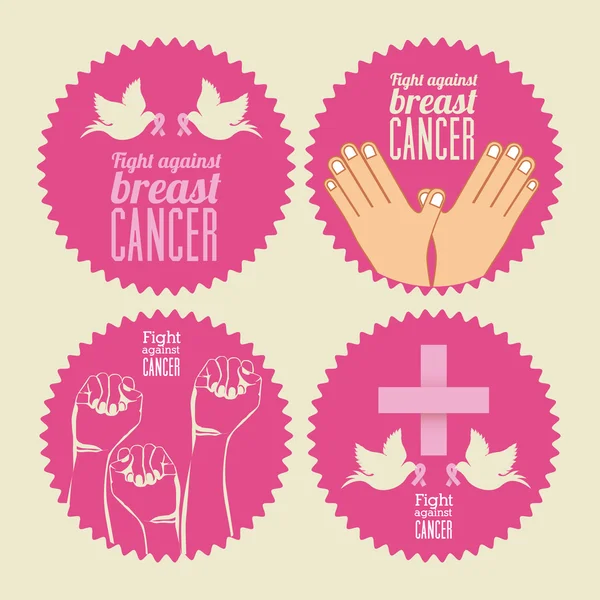 Conception du cancer du sein — Image vectorielle