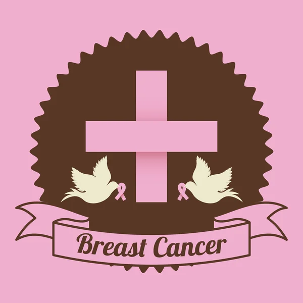 Progettazione del cancro al seno — Vettoriale Stock